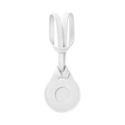 Leather charm with a luggage strap / AirTag pouch for sublimation - white