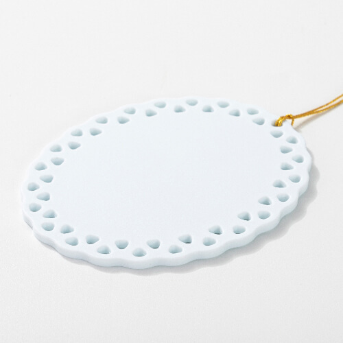Plastic pendant for sublimation - oval with holes