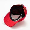 Gorra de béisbol de algodón con parche redondo de velcro para sublimación - rojo