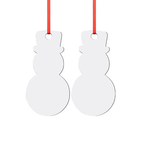 Double-sided MDF pendant for sublimation - snowman