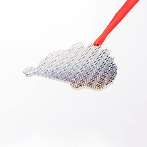 Metalen kerstboomlabel voor sublimatie - camping