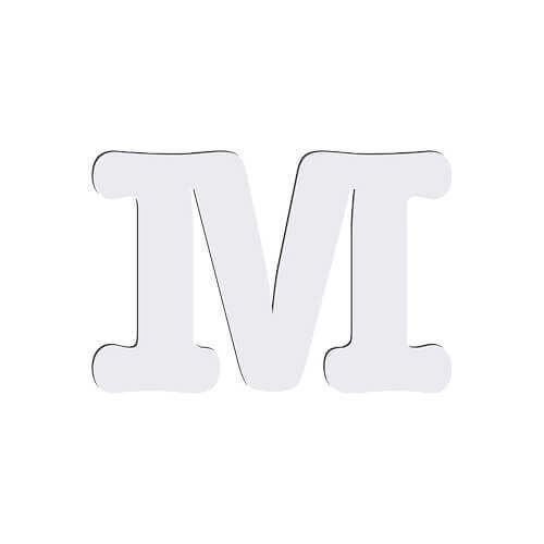 Dekorativt bogstav i MDF til sublimering 10 cm M