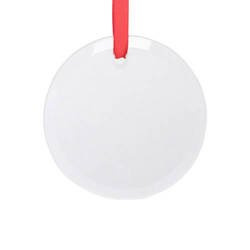 Stakleni privjesak za božićno drvce za sublimaciju - mali krug