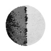 Two-color sequins for sublimation and application on textiles - black circle Ø 19 on a white background
