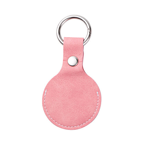 Llavero de piel / funda AirTag para sublimación - rosa