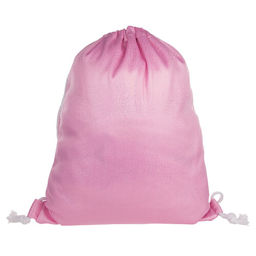 Glitterrygsæk 33 x 42 cm til sublimering - pink