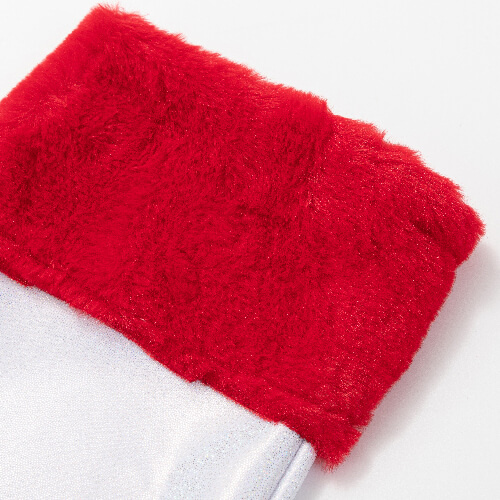 Chaussette de Noël scintillante sublimée - blanc