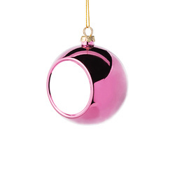 Juletræskugle Ø 6 cm til sublimering - pink