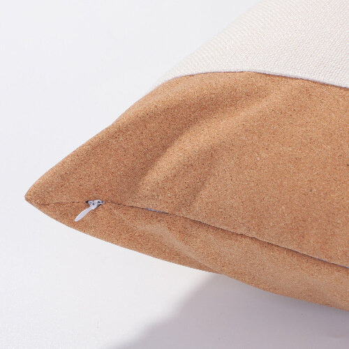 Linen pillowcase with two cork stripes for sublimation
