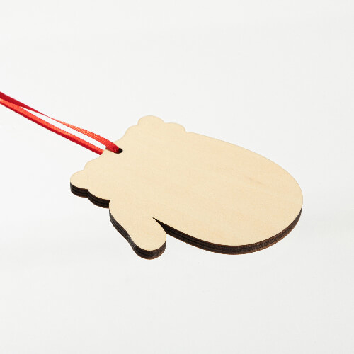 Colgante árbol de Navidad de madera para sublimación - guante