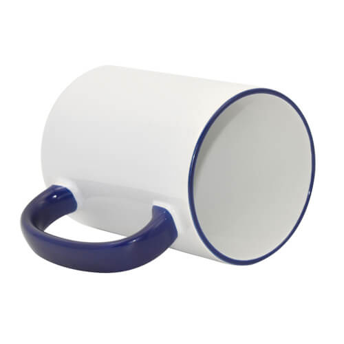 Taza MAX A + 450 ml con asa azul Navy Sublimación Transferencia Térmica