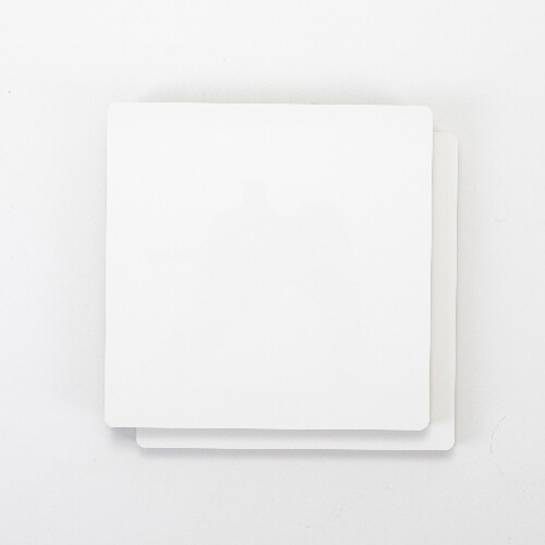 Placă de fibre pentru sublimare 20 x 20 x 1,5 cm - 2 bucăți. - spate negru