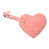 Etiqueta de equipaje de piel para sublimación - corazón rosa