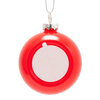 Adorno de árbol de Navidad Ø 6 cm para sublimación - rojo brillante