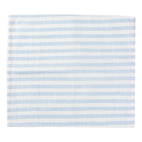 Set de table en toile 45 x 40 cm crème à rayures bleues pour sublimation