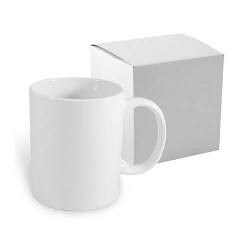 Mug blanc ECO 330 ml avec boîte Sublimation Transfert Thermique