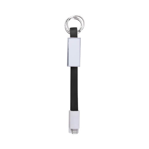 Sleutelhanger - Lightning-gegevenskabel voor sublimatie - zwart
