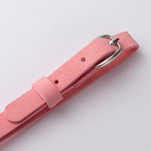 Bagagemærke i læder / AirTag-etui til sublimering - pink