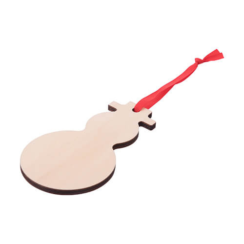 Wooden Christmas tree pendant for sublimation - snowman