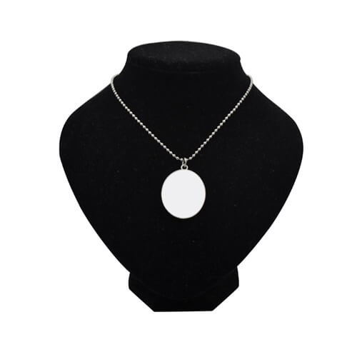 Oval necklace dog tag with metal string Sublimation Thermal Transfer