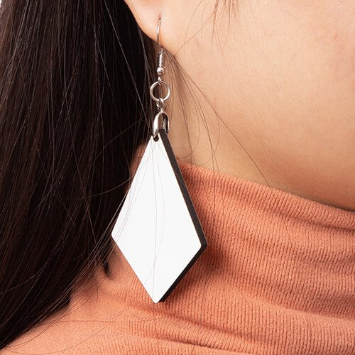Earrings made of MDF for sublimation - Diamond