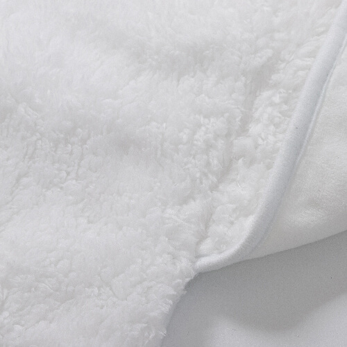 Couverture Minky à capuche pour sublimation - blanc