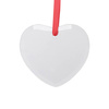 Glass Christmas tree pendant for sublimation - heart