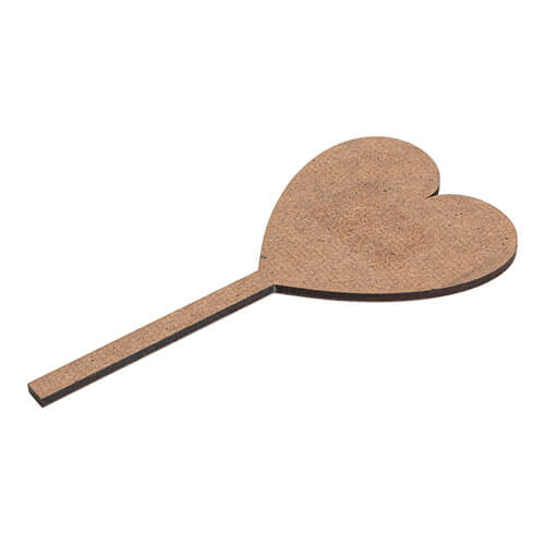 Cartel informativo de fibra de madera para sublimación - corazón