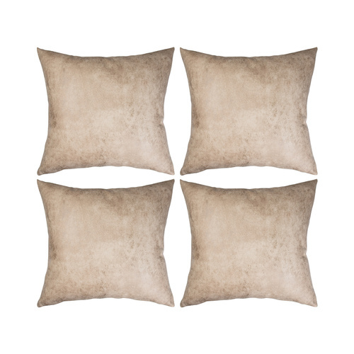 Juego de 4 fundas de almohada de cuero 40 x 40 cm para imprimir - gris claro