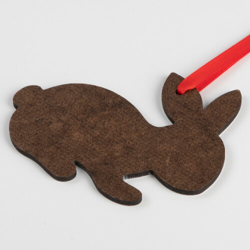 Double-sided 5 mm fiberboard pendant for sublimation - Bunny