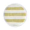 Posavasos de lona Ø 10 cm crema con rayas verde claro para sublimación