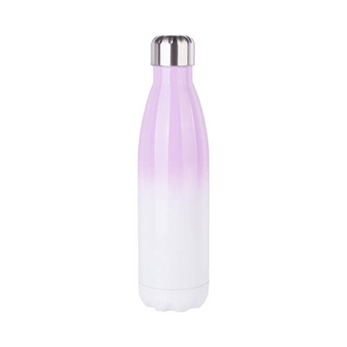 Bidon - nápojová fľaša 500 ml na sublimáciu - biela a fialová
