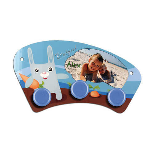 Mini akasztó MDF-ből, szublimációhoz - kék körök