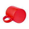 Full Color mug - matte red with white interior for thermal transfer with a cardboard box
