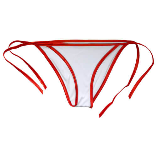 Tanga femme pour sublimation avec bordure rouge