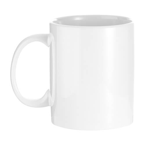 A 540 ml white ceramic mug for sublimation