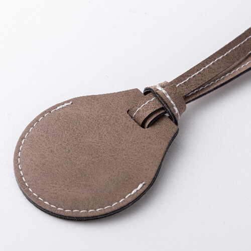 Leather charm with a luggage strap / AirTag pouch for sublimation - gray