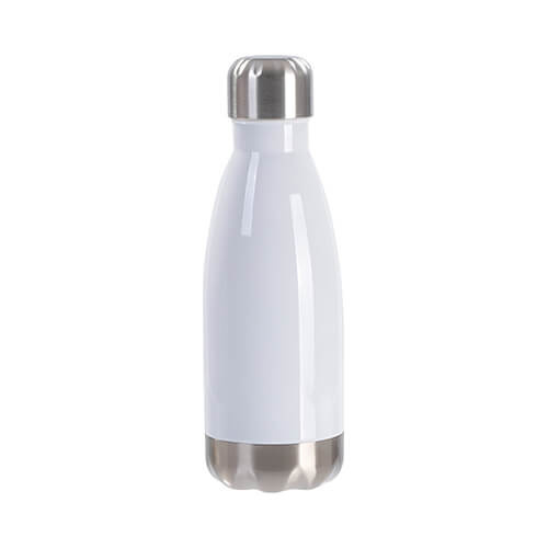 350 ml pudel sublimatsiooni jaoks - valge, hõbedase alusega
