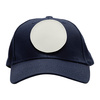 Casquette de baseball en coton avec patch velcro rond pour sublimation - bleu marine