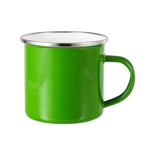 Mug 360 ml en métal émaillé pour sublimation - vert