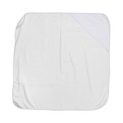 Children's towel with a hood for sublimation - white