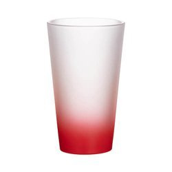 450 ml himmeä lasi sublimaatiota varten - punainen kaltevuusasteikko