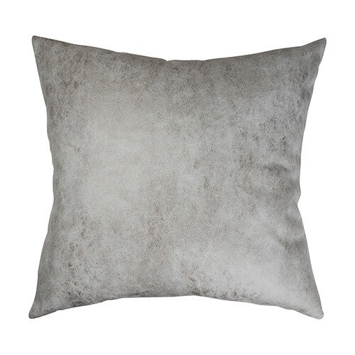 Læderpudebetræk 40 x 40 cm til sublimering - grå