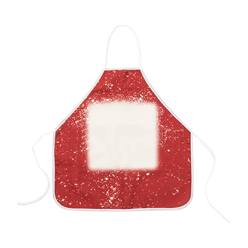 Linen apron Bleached Starry Red for sublimation