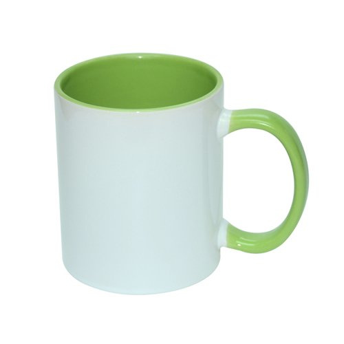 Taza ECO 330 ml FUNNY verde claro Sublimación Transferencia Térmica