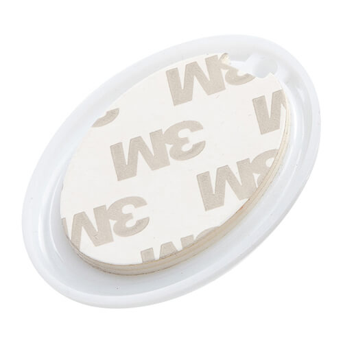 Kleine plastic hanger voor sublimatie - wit ovaal