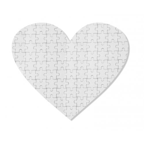 Heart-shaped jingsaw puzzle 24 x 19 cm 52 elements Sublimation Thermal Transfer