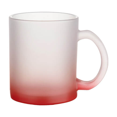 330 ml mat steklen vrč za sublimacijo - rdeči gradient