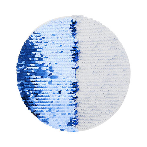 Lentejuelas bicolor para impresión por sublimación y aplicaciones textiles - círculo azul Ø 19