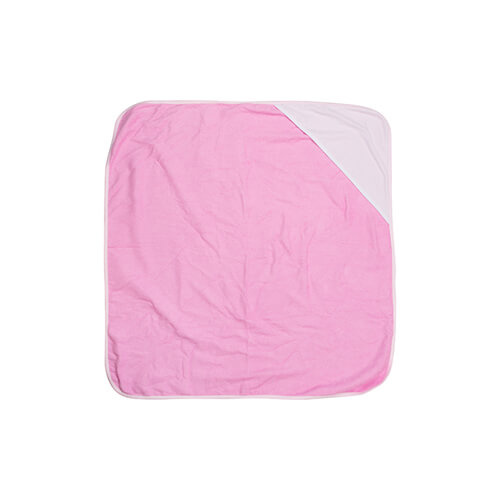 Babyhåndklæde med hætte til sublimering - pink